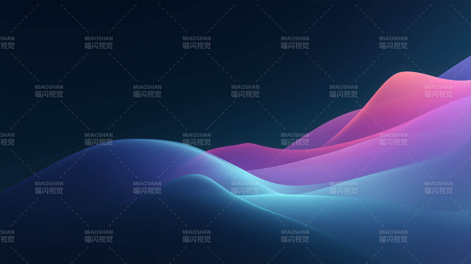 梦幻般的蓝色山峦图片