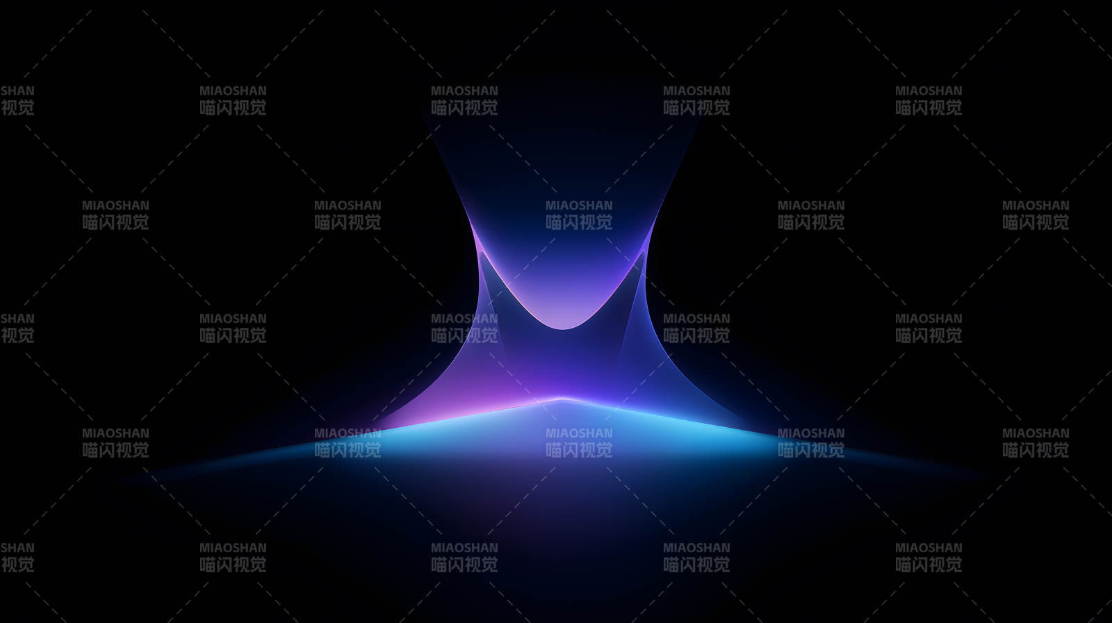 深邃的紫色蓝色光晕图片