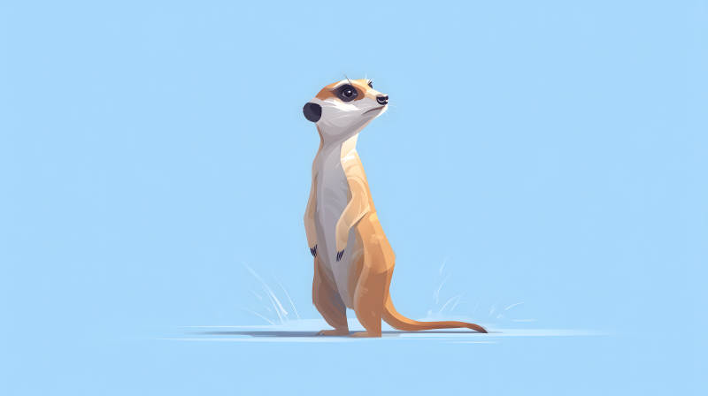 可爱草原犬鼠眺望远方图片