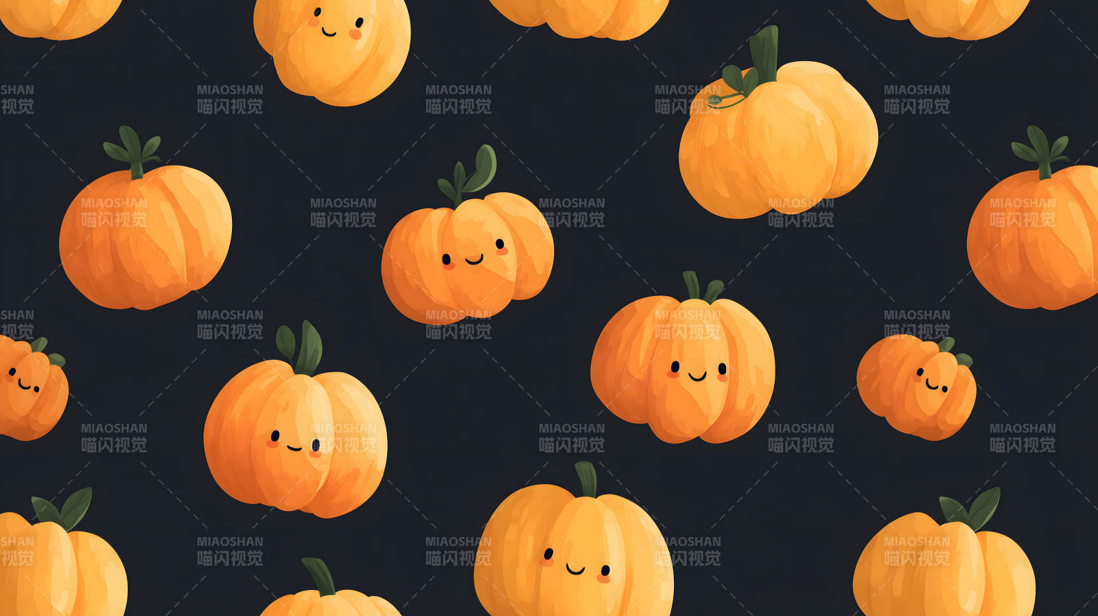 可爱的南瓜卡通图案图片