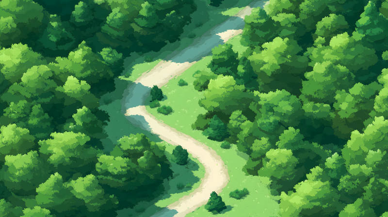 蜿蜒山路穿梭绿林图片