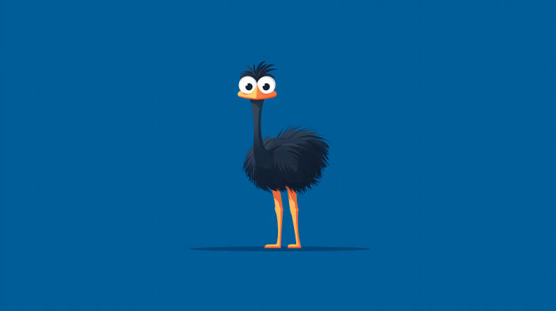卡通呆萌的澳洲鸵鸟图片