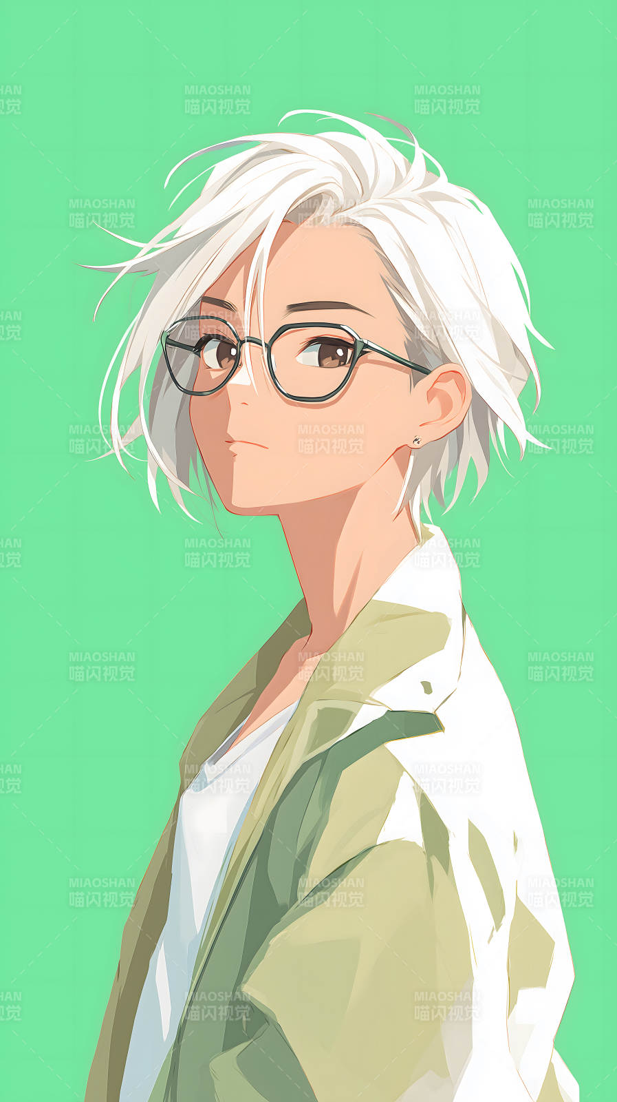 文艺少女侧颜照图片