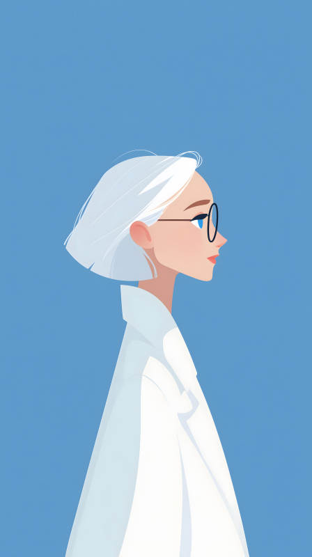 简洁风格的时尚女性插画图片