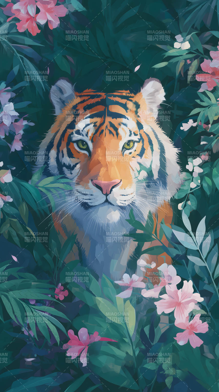 丛林深处的老虎图片