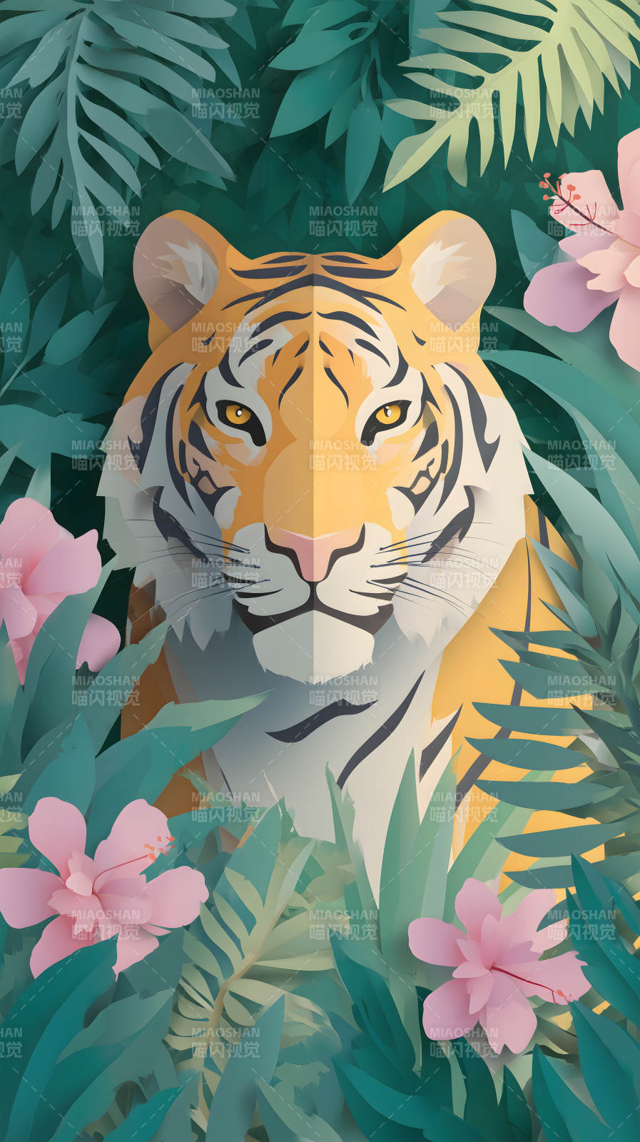 丛林深处的老虎图片