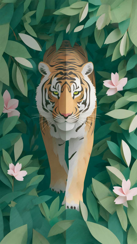 丛林深处的老虎图片