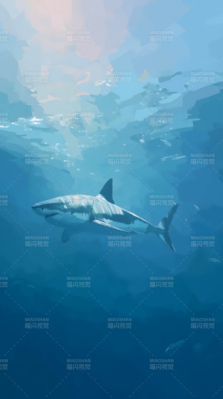 深海巨鲨遨游浅海图片