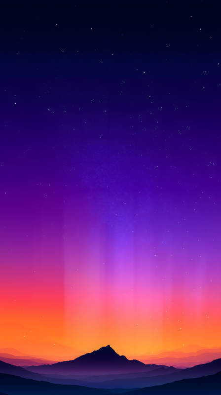 梦幻般的紫色星空山峦图片