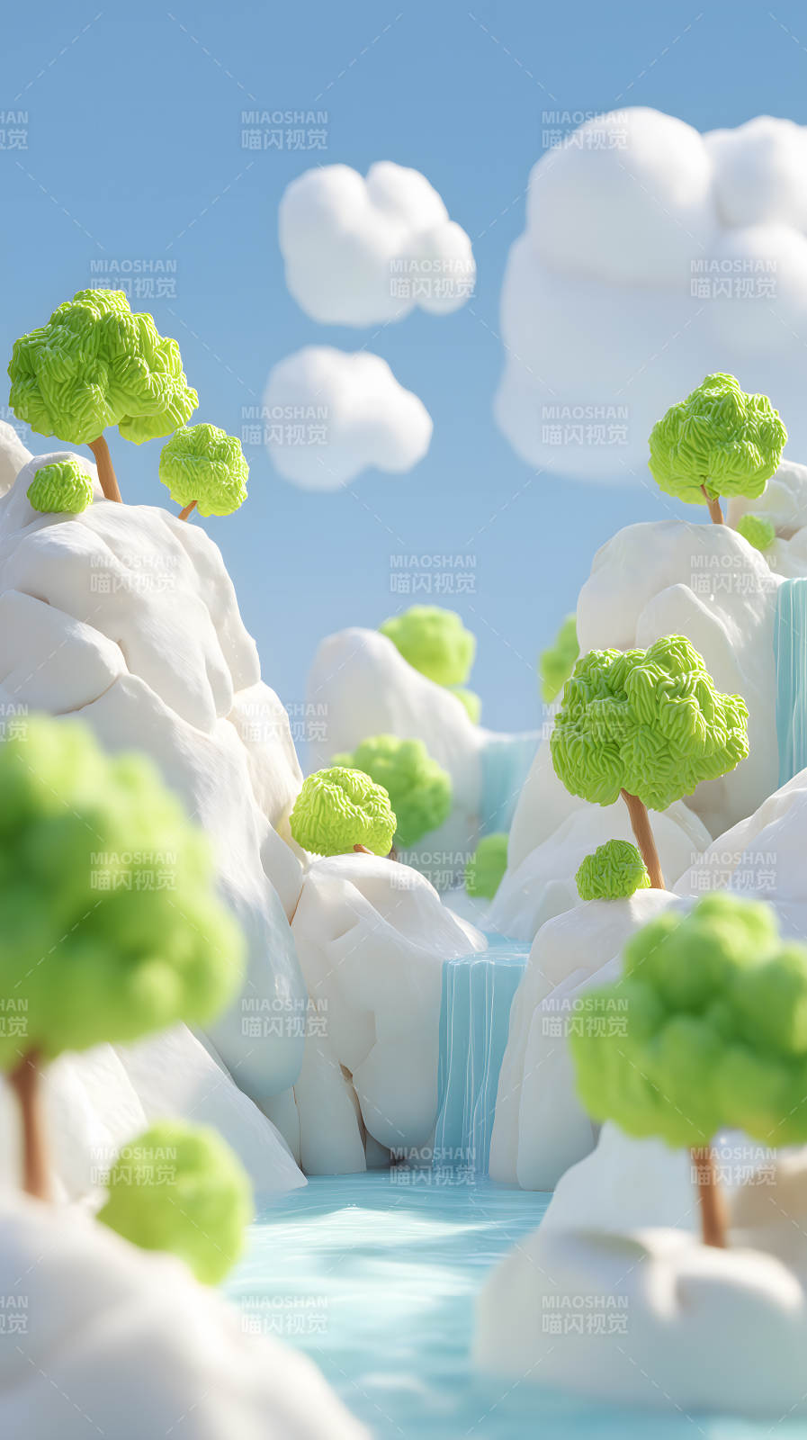 梦幻般的小瀑布仙境图片