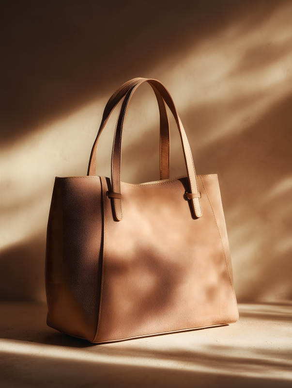优雅质感轻奢皮革手提包图片
