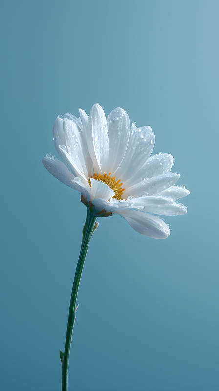 晶莹剔透的雏菊图片