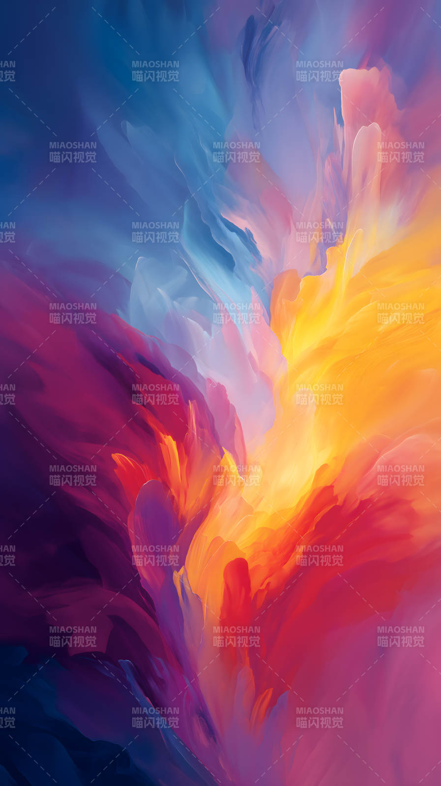 绚丽多彩的抽象画卷图片