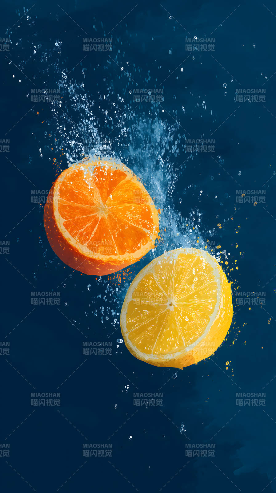 橙子和柠檬的活力四射图片