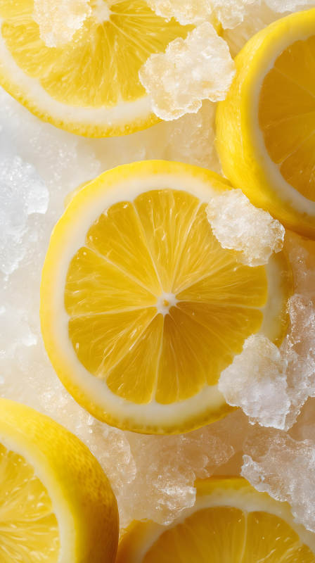 冰镇柠檬片，清凉一夏图片
