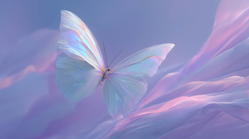 梦幻紫罗兰蝴蝶轻舞图片