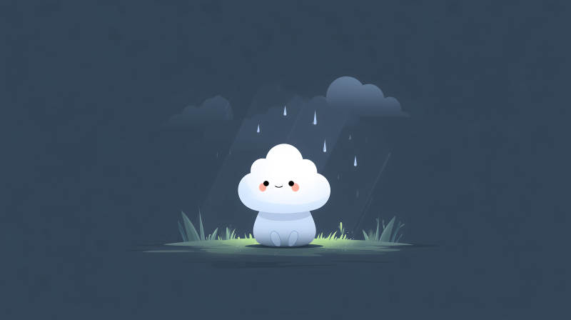 雨夜里的小云朵图片