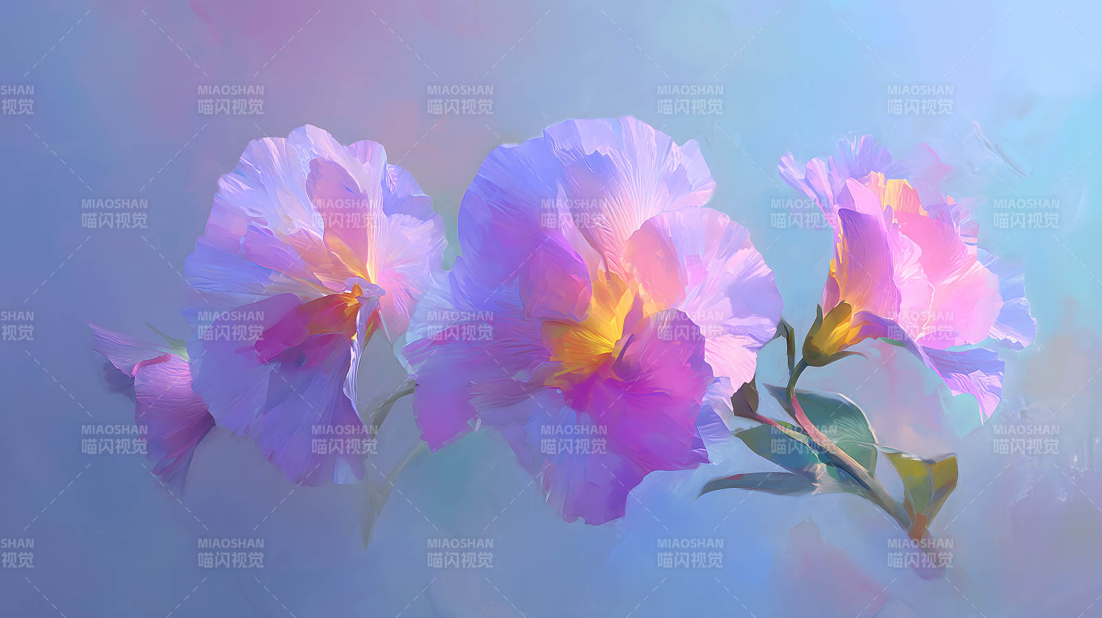 梦幻般的紫色花朵艺术图片