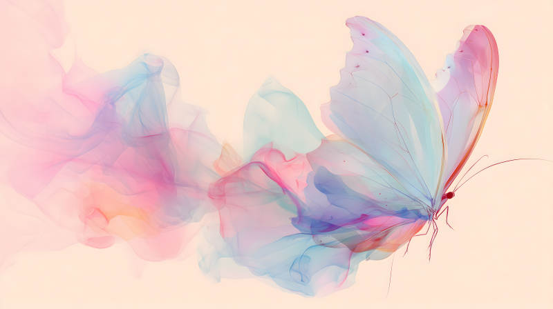 轻柔飘逸的彩蝶梦图片