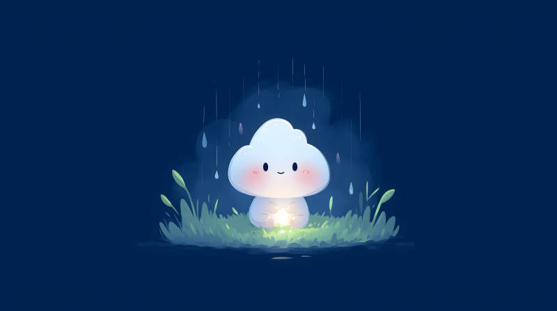雨夜里的小云朵图片