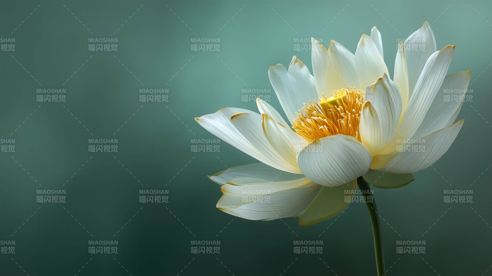 幽静淡雅的莲花盛放图片