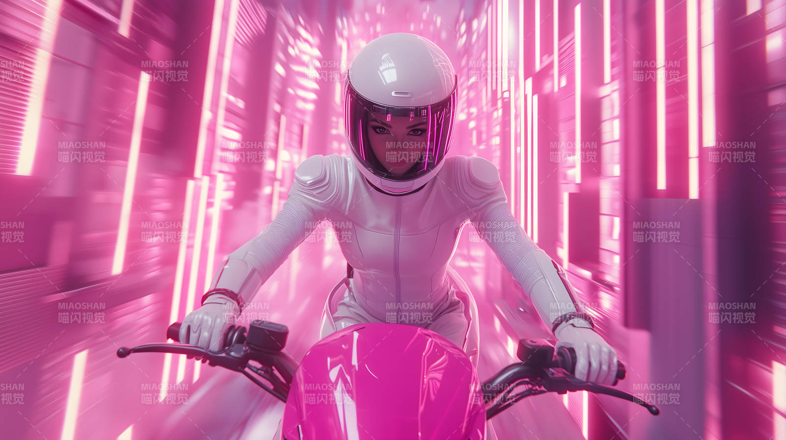 霓虹赛车女郎图片