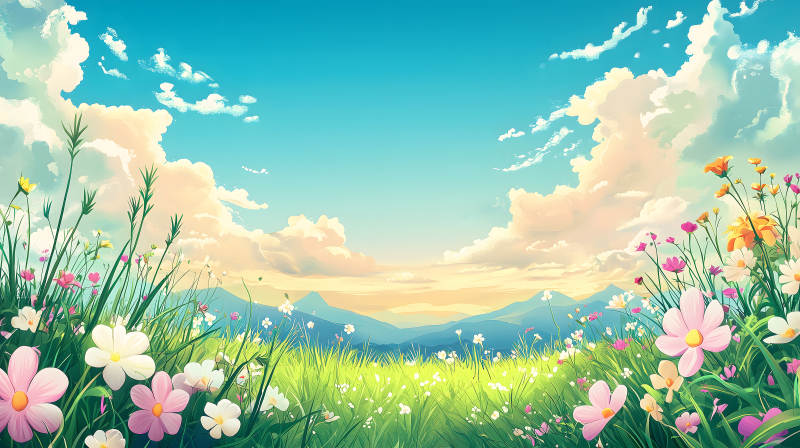 春日田园风光图片