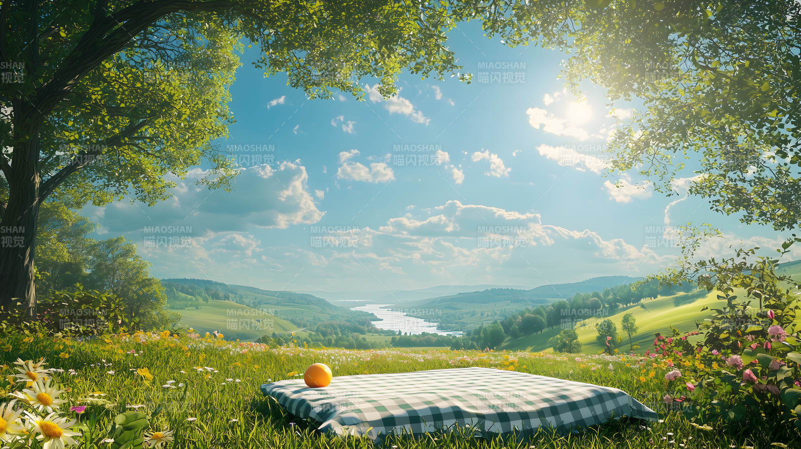 田园野餐的惬意时光图片