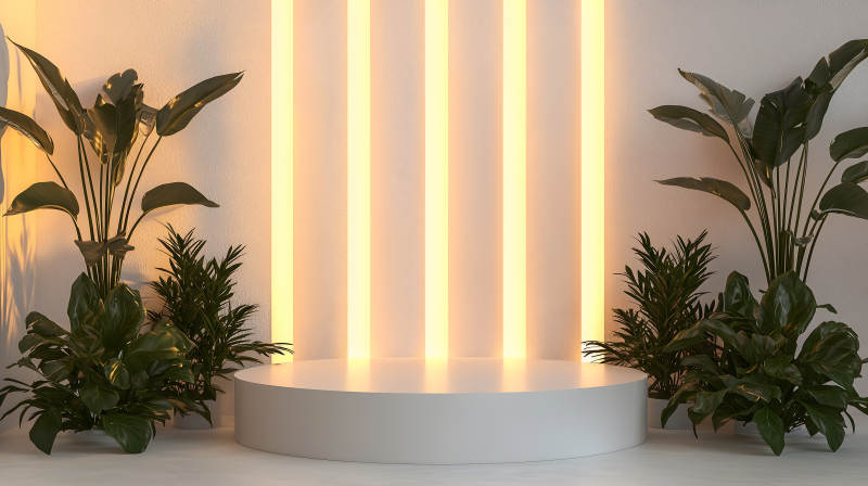 极简风格产品展示台图片