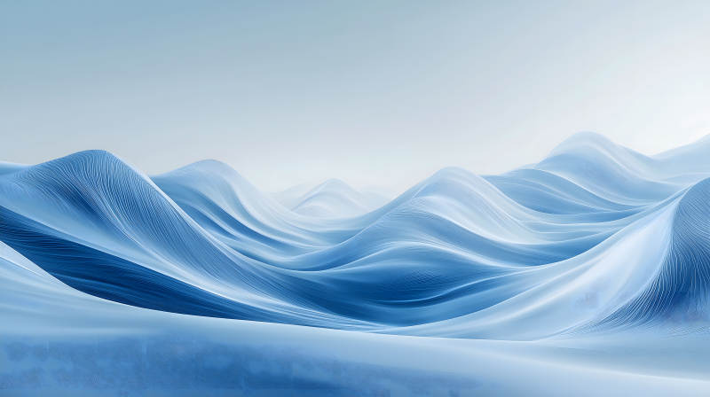 蓝色的梦幻波浪图片