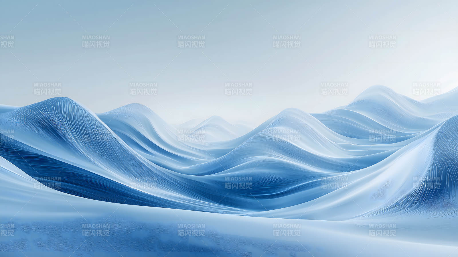 蓝色的梦幻波浪图片