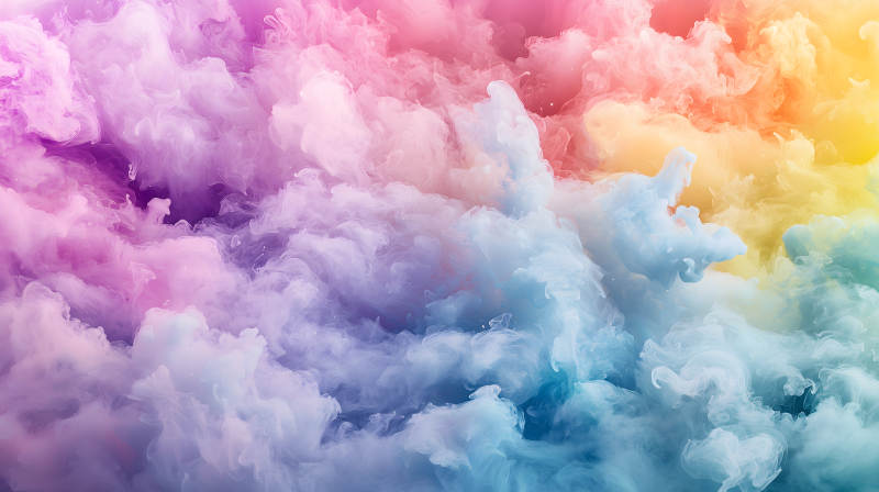 梦幻彩色烟雾图片