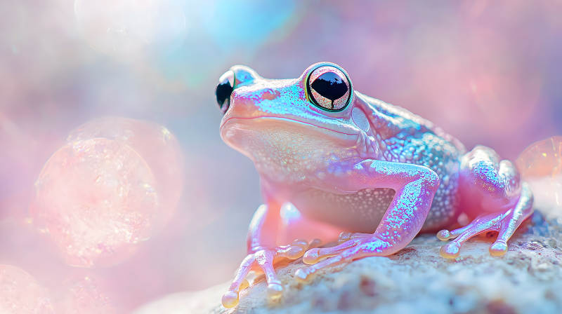 梦幻彩虹蛙图片