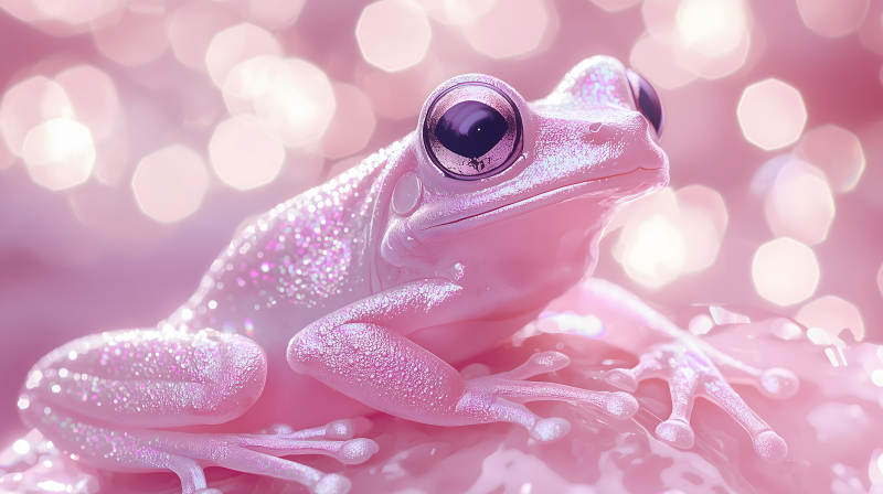 闪耀粉红小青蛙图片