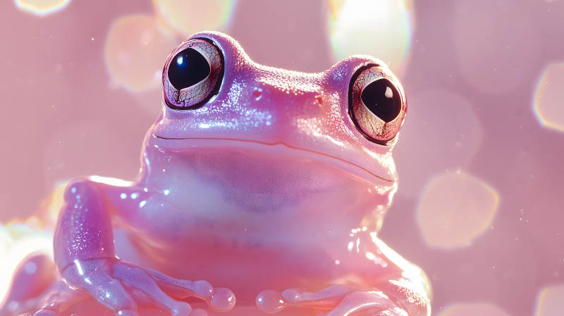 粉红梦幻树蛙图片