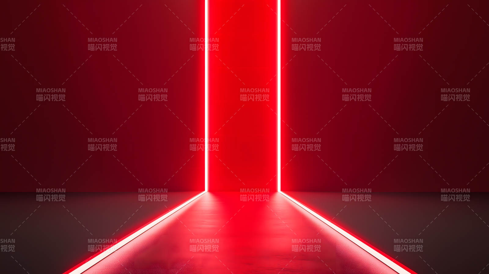 霓虹红光走廊图片