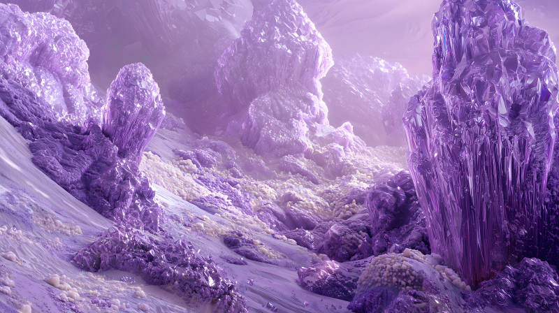 紫水晶晶体奇幻世界图片