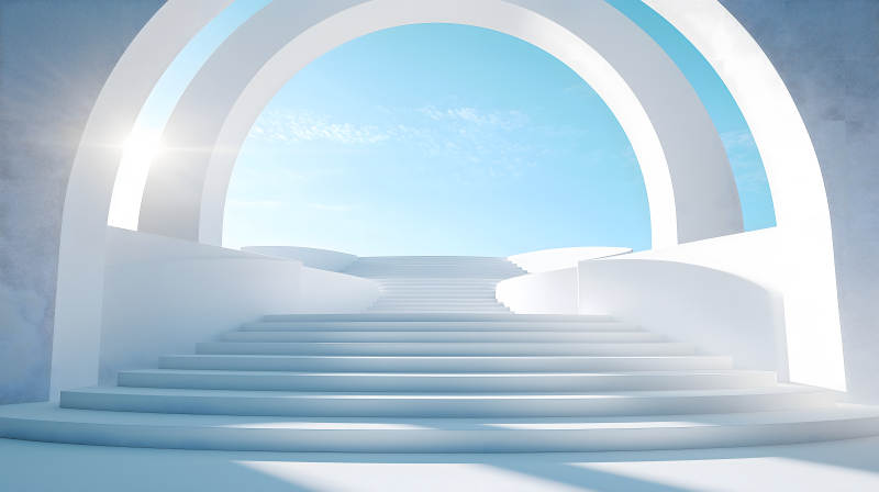 通往天空的阶梯图片