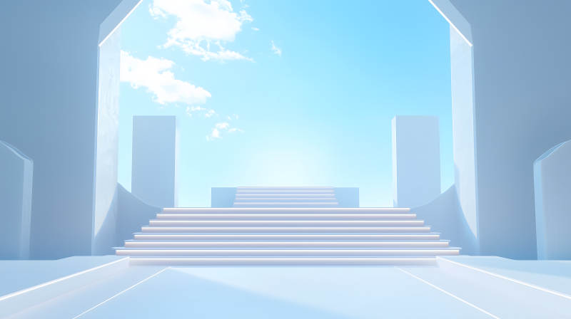 通往天空的阶梯图片