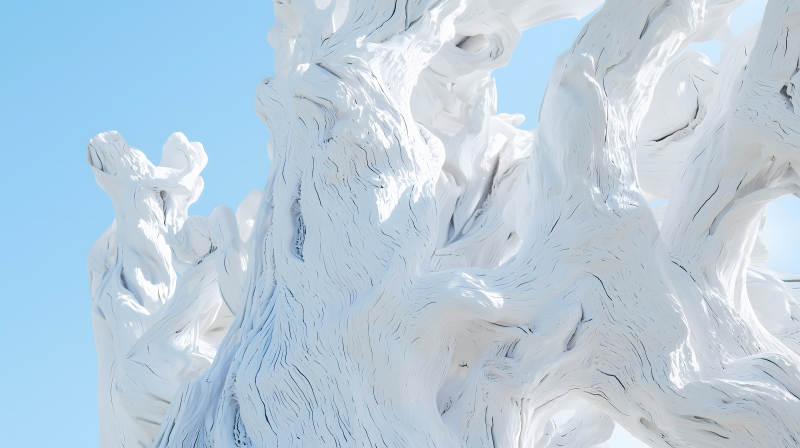 白色抽象雕塑图片