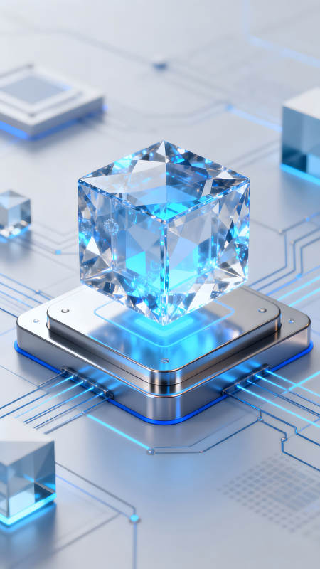 科技感十足的晶体和电路板图片