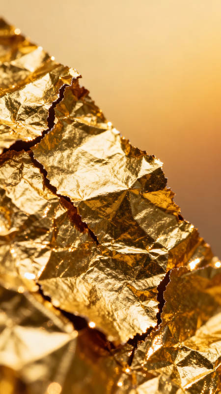 金箔细节特写光线下的闪耀图片