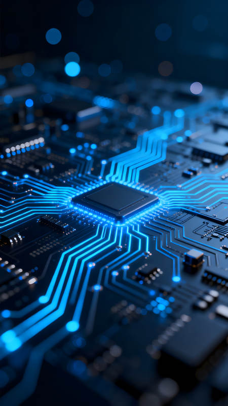 电路板特写科技感十足图片