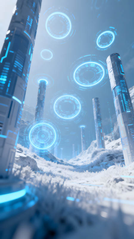 未来科技景观冰雪世界图片