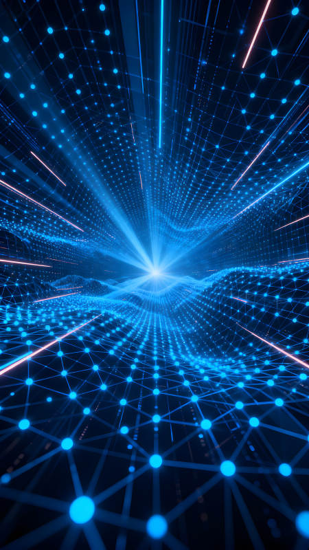 蓝光数据隧道科技感十足图片