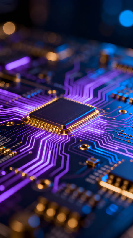 电路板特写科技感十足图片