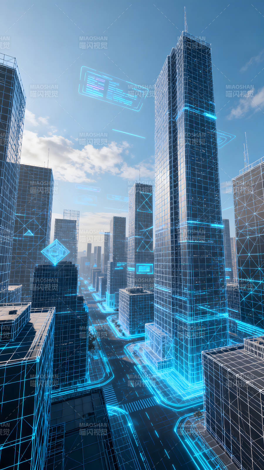 未来城市科技感十足图片