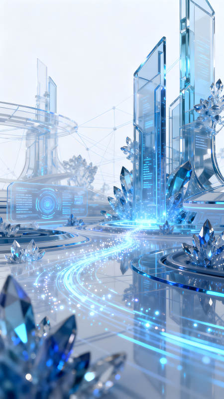 未来科技水晶城市场景图片