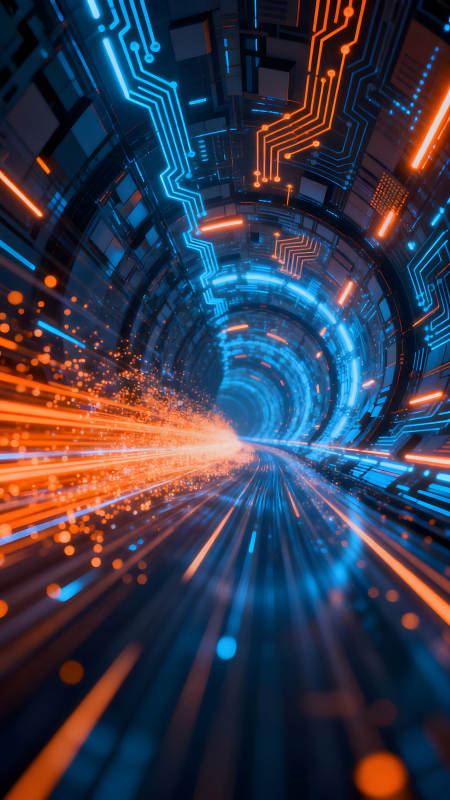 科技感隧道光线流动设计图片