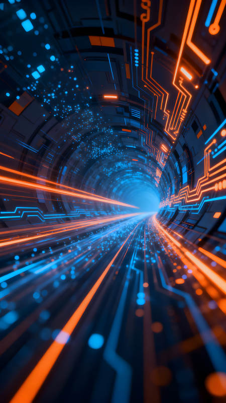 数据隧道科技感图片